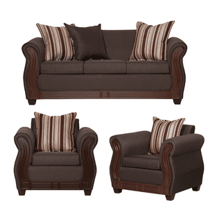 Ruzam Mobel - Juego De Living 3-1-1 Atenas Café Lino