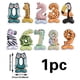 thumbnail image 2 of 1pc, Creative Animal Number Stand-up Number Balloon Cute Cartoon Animal Stand-up Number Balloon Birthday Party Number Balloon Party Number Balloon Decoration Party Decoration Party Supply, Photo Prop,, 2 of 3
