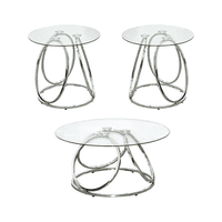 Muebles Santa Ana - Mesa De Centro Chrome 3 Piezas