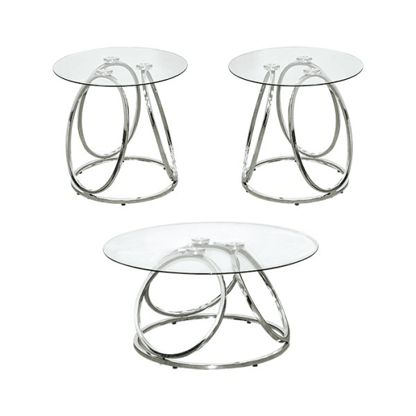 Muebles Santa Ana - Mesa De Centro Chrome 3 Piezas