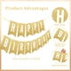 thumbnail image 5 of Banderín de cumpleaños Pretyps dorado con purpurina para decoración de fiestas, 5 of 8