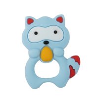 Mordedor De Silicona, Diseño Mapache, Celeste, Pumucki