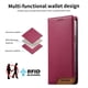 thumbnail image 4 of Funda Tipo Cartera de Cuero Sintético para Samsung Galaxy A32 5G Bloqueo RFID, con Ranuras para Tarjetas y Bolsillo para Efectivo, Cierre Magnético Fuerte Rojo, 4 of 6