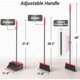 thumbnail image 2 of Broom with Dustpan Set for Pet Hair and Dust Cleanup, Red and Gray, 2 of 3