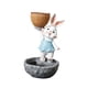 thumbnail image 4 of Bonito Conejo Estatua Maceta Regalo Manualidades Regalo Porche Patio Decoración Escritorio Azul, 4 of 5