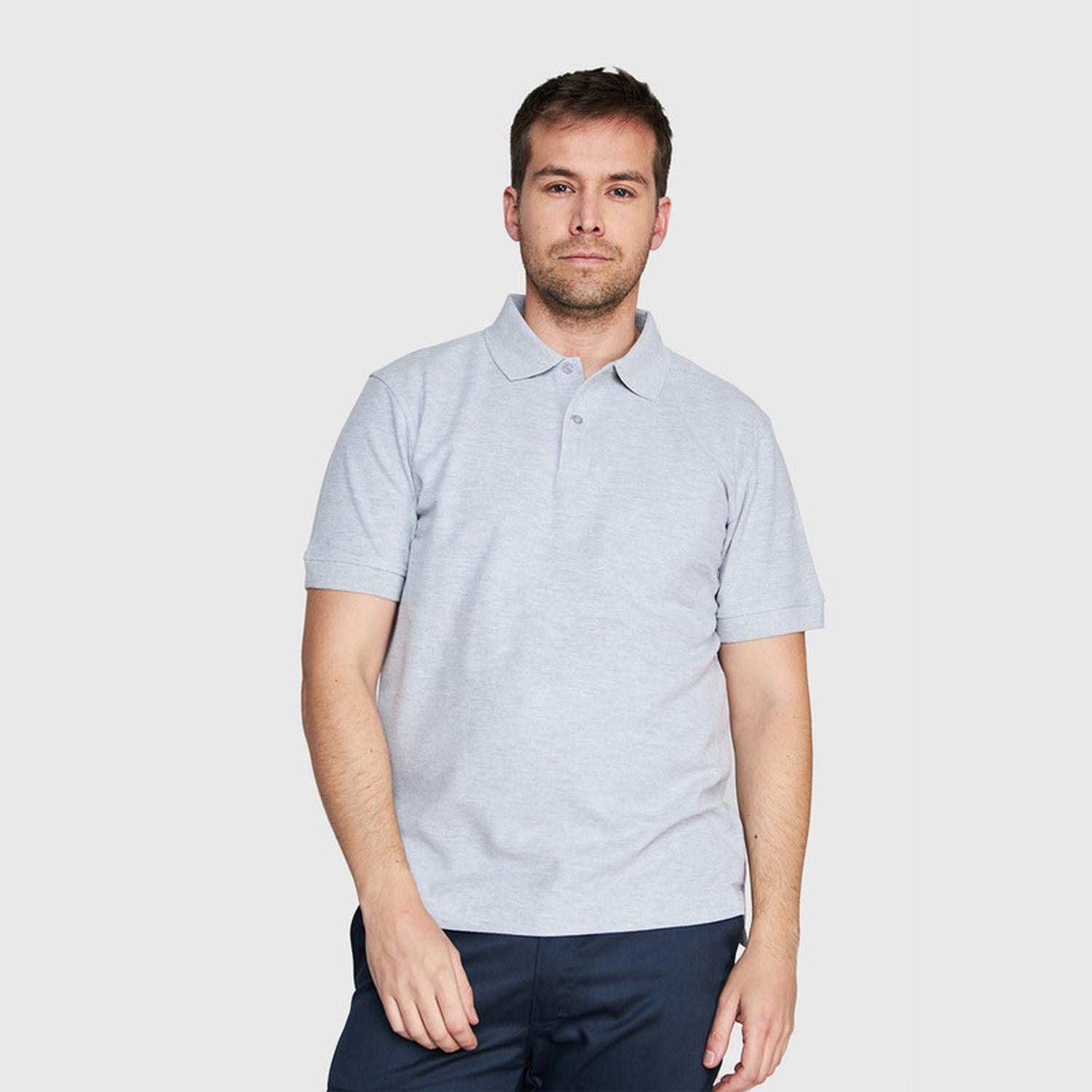 Jayson - Polera Pique Hombre 80/20 M/c Gris Oscuro S