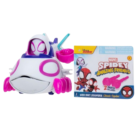 Spidey Amazing Friends Vehículo Lanza Dardos Ghost-Spider