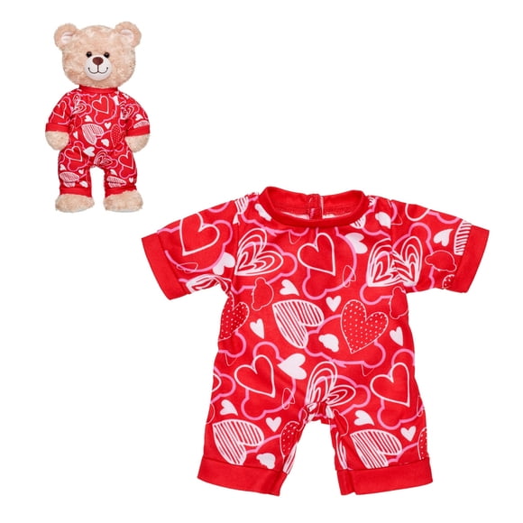 Pijama Rojo Corazones Val 26 Build-A-Bear