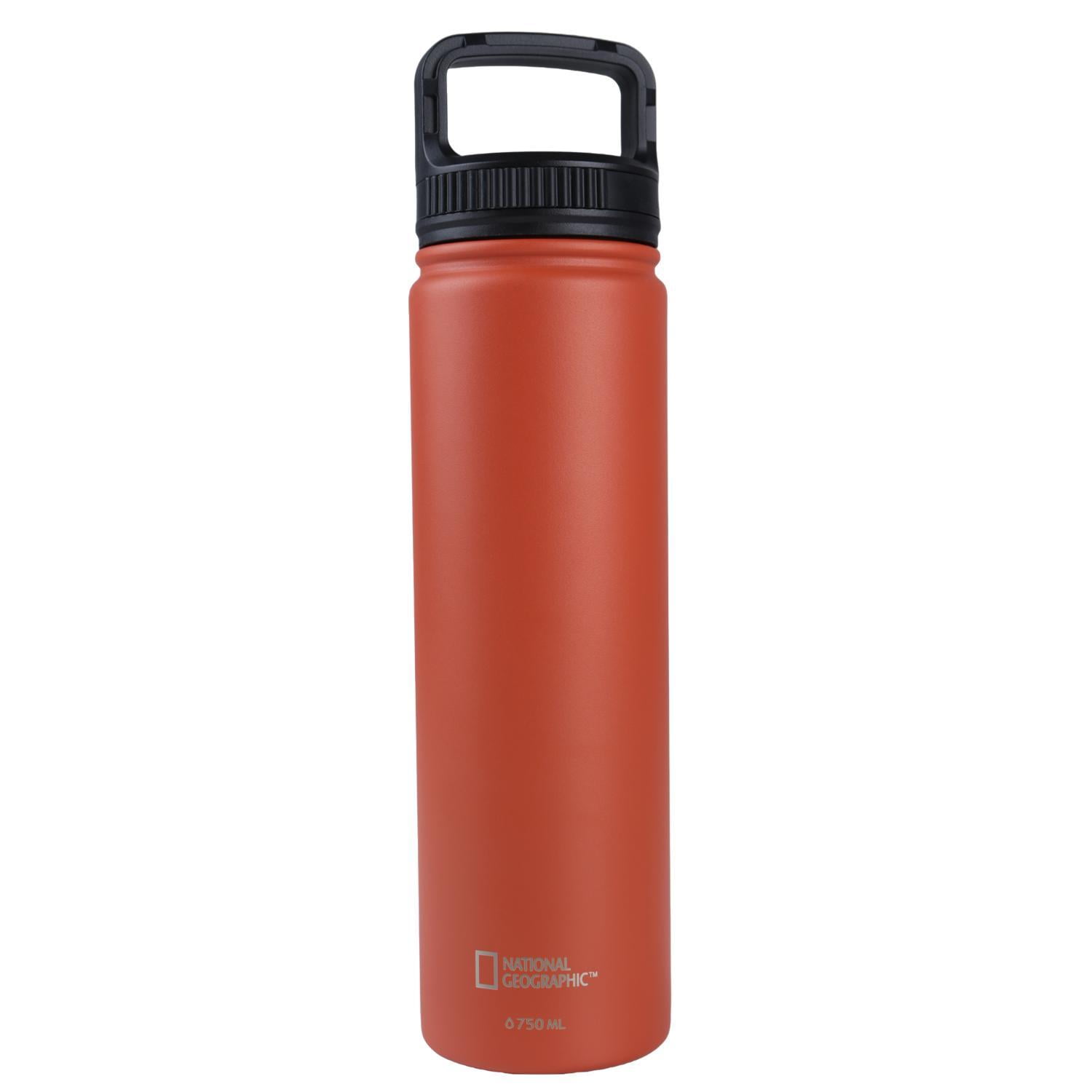 National Geographic - Botella Metálica Térmica Boca Ancha 750ml Naranjo