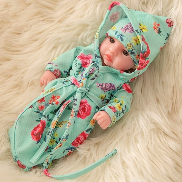 30cm/11.8in Reborn Simulated Doll Toy Baby Rubber Girly Puppet Doll Embroidery Boy Toy