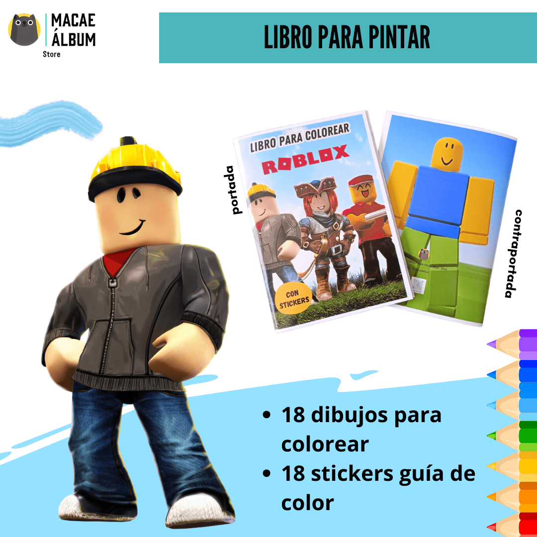 Macae - Libro Para Pintar Roblox Con Stickers