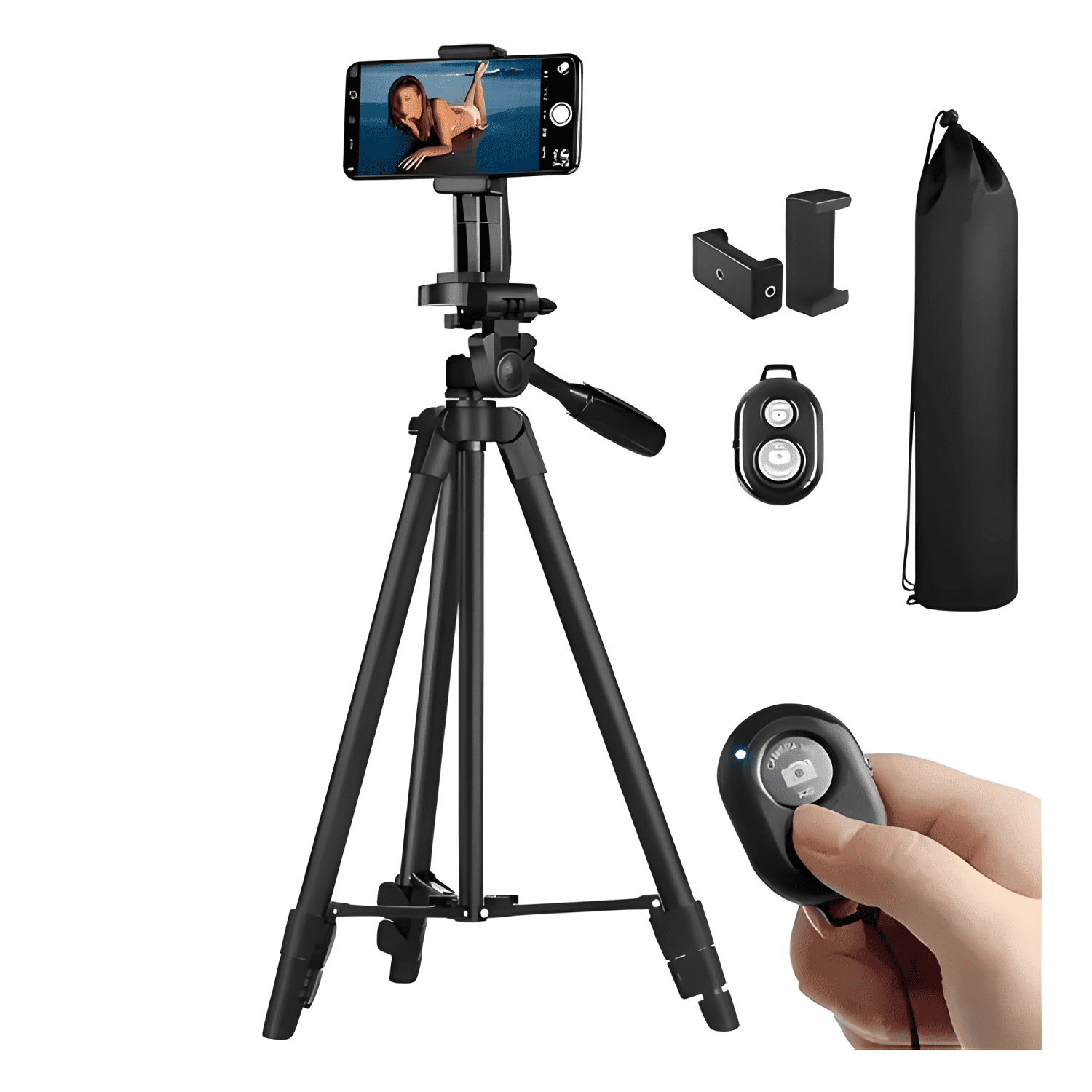 Genérico - Trípode Celular Camara Soportes 165 Cm Control Bluetooth