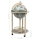 thumbnail image 2 of Globe Bar VidaXL - Vinoteca de madera, madera de eucalipto, color azul, 2 of 8