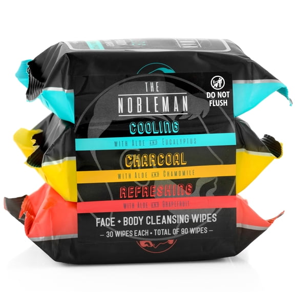 Toallitas limpiadoras The Nobleman 3‑pack (90 uds)
