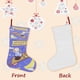 thumbnail image 3 of Harold y el Lápiz de Color Morado Tema: Calcetines de Navidad, fino lino blanco para colgar en escaleras y chimenea, decoración navideña para el hogar, regalo de Navidad.54cm×38cm, 3 of 5