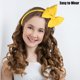 thumbnail image 5 of Diadema con Lazo de Moda Linda de Poliéster para Adolescentes 5.9x4.4 Pulgadas Amarillo de Unique Bargains, 5 of 7