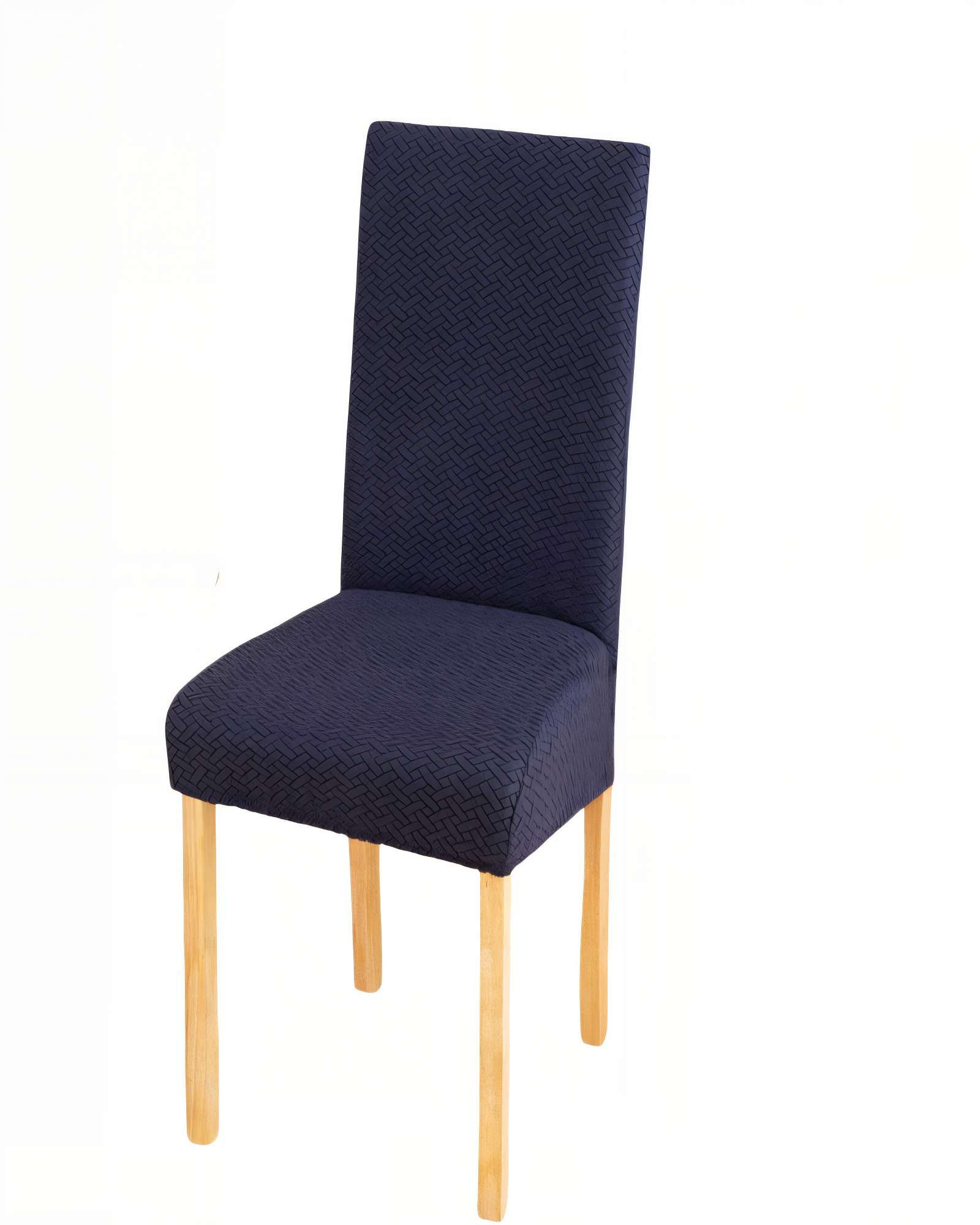 Genérico - Pack De 6 Fundas Para Silla Con Diseño Texturizado Color Azul Oscuro