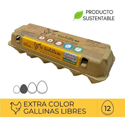 Huevos Grande Color Gallinas Libres 12 Un 12 Un Castellana