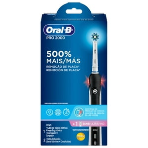 Oral-B - Cepillo De Dientes Eléctrico Pro 2000 1 Un + Cabezal Sensi Ultrafino Y Crossaction 2 Un
