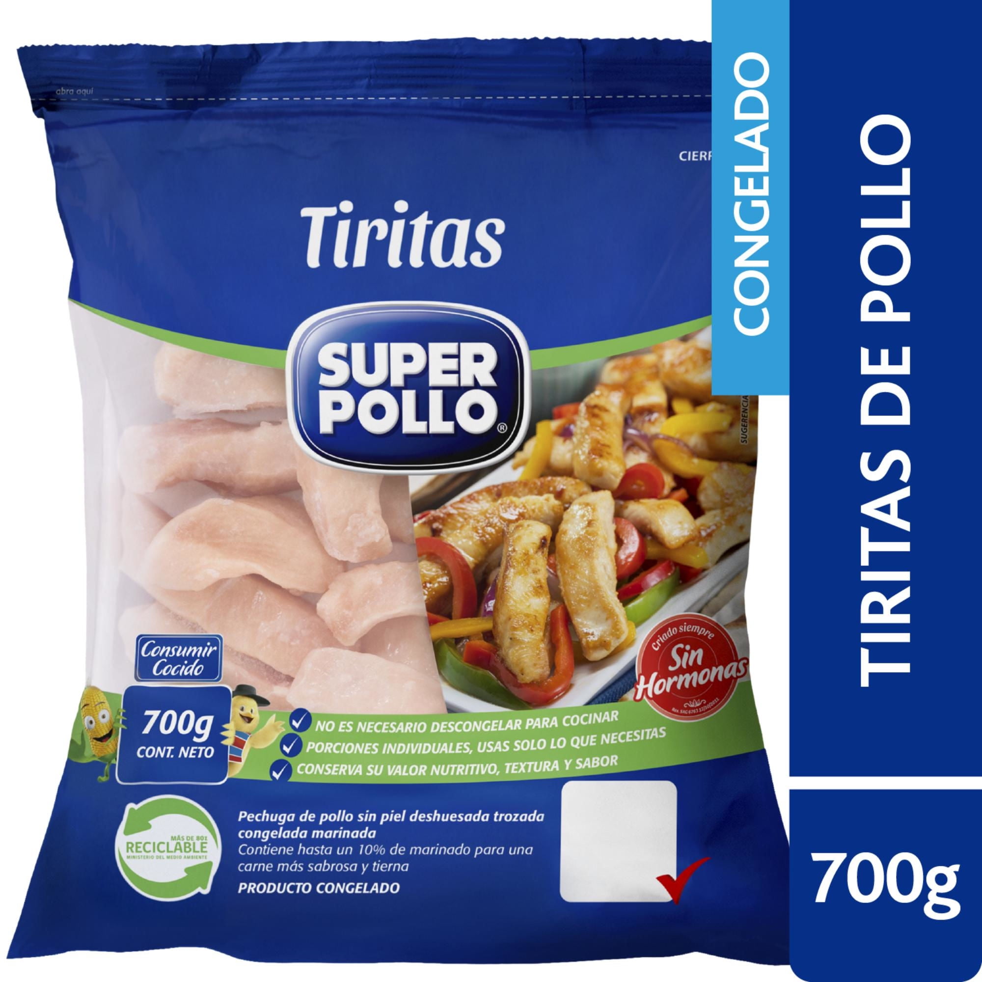 Pollo En Tiritas De Pechuga Congelado 700 g Super Pollo