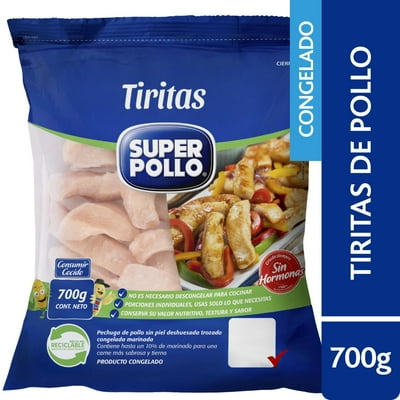 Pollo En Tiritas De Pechuga Congelado 700 G Super Pollo