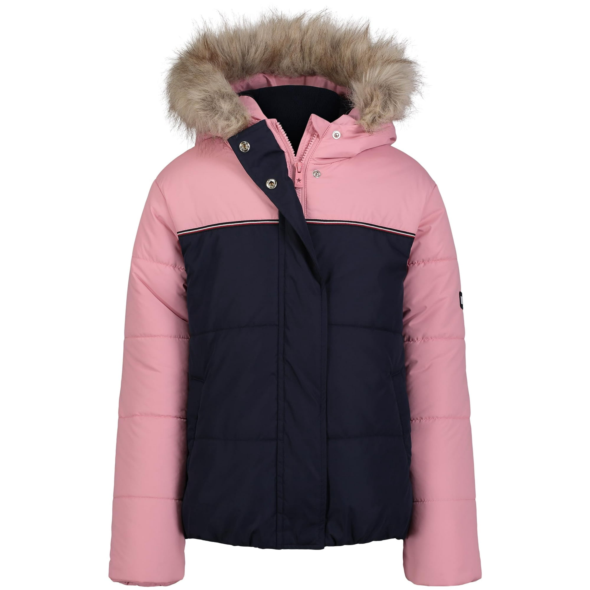 Chaqueta Acolchada Tommy Hilfiger Para Niñas, Color Azul Marino, Talla 7