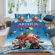 thumbnail image 2 of Arthur Christmas Conjunto de sábanas temático, trío de piezas, cómodo y amigable con la piel, diseño único, regalo de decoración para el hogar para familiares, amigos y fans,135cm *200cm, 2 of 6
