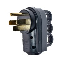 Magideal - Enchufe Macho Rv De 50 Amperios, Nema 14-50P De Alta Resistencia, Mango De Diseño Ergonómico, Nailon Profesional, Duradero, 125/250V Para Remolque