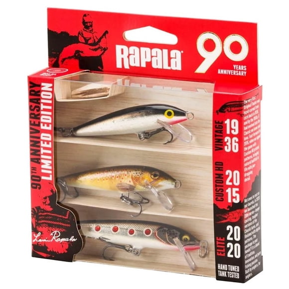 Kit Señuelos Pesca Rapala Edition Ltda 90 Años Aniversario 90 Años R90FSNT