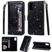 Funda Para Foxdock Elegante Funda Samsung Galaxy A41 Glitter Con Cremallera-Ideal Para El Uso Diario