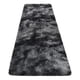 thumbnail image 1 of Alfombra Bajada De Cama Peluda 160x60cm 3cm Suave - Norplat Gris Oscuro Y Negro Liso, 1 of 8