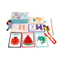 Magideal - Clip Beads Toy Juego Educativo De Conteo A Juego Para Jardín De Infantes Preescolar