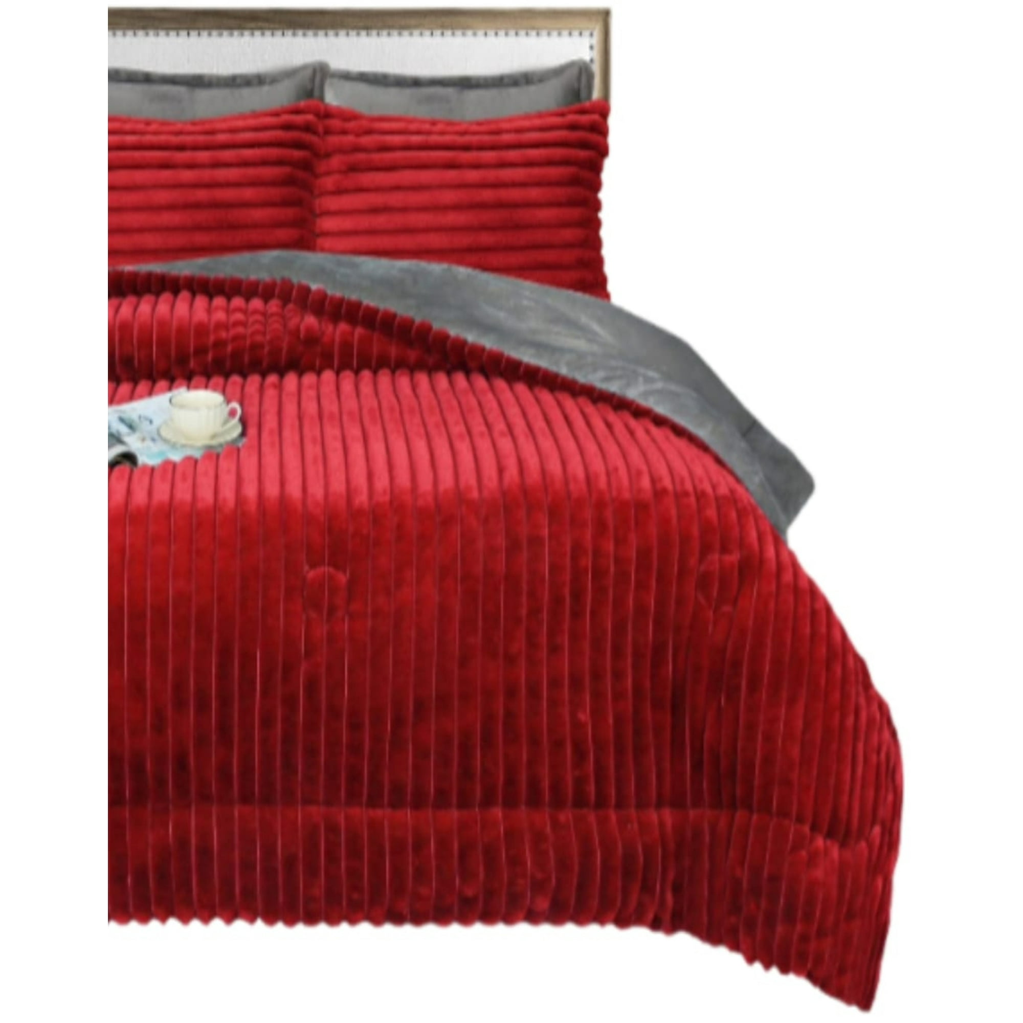 Genérico - Plumón 2 Plazas Chiporro Textura Lineal Invierno E1