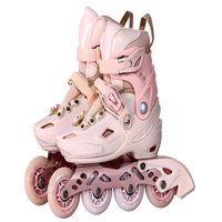Genérico - Patin Lineal Con Luces Y Kit Talla M 32 35 Rosa1