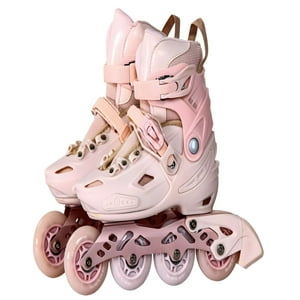 Genérico - Patin Lineal Con Luces Y Kit Talla S 27 31 Rosa1