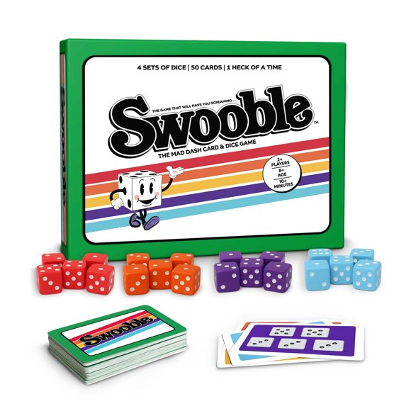 Juego de cartas y dados Raincorn Games Swooble para niños, adolescentes y adultos