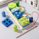 thumbnail image 4 of Wooden Toy Shape Stacker And Magnetic Fish Shape Sorter, Color Recognition Stacker Shape Sorter With Fishing Game, 4 of 4