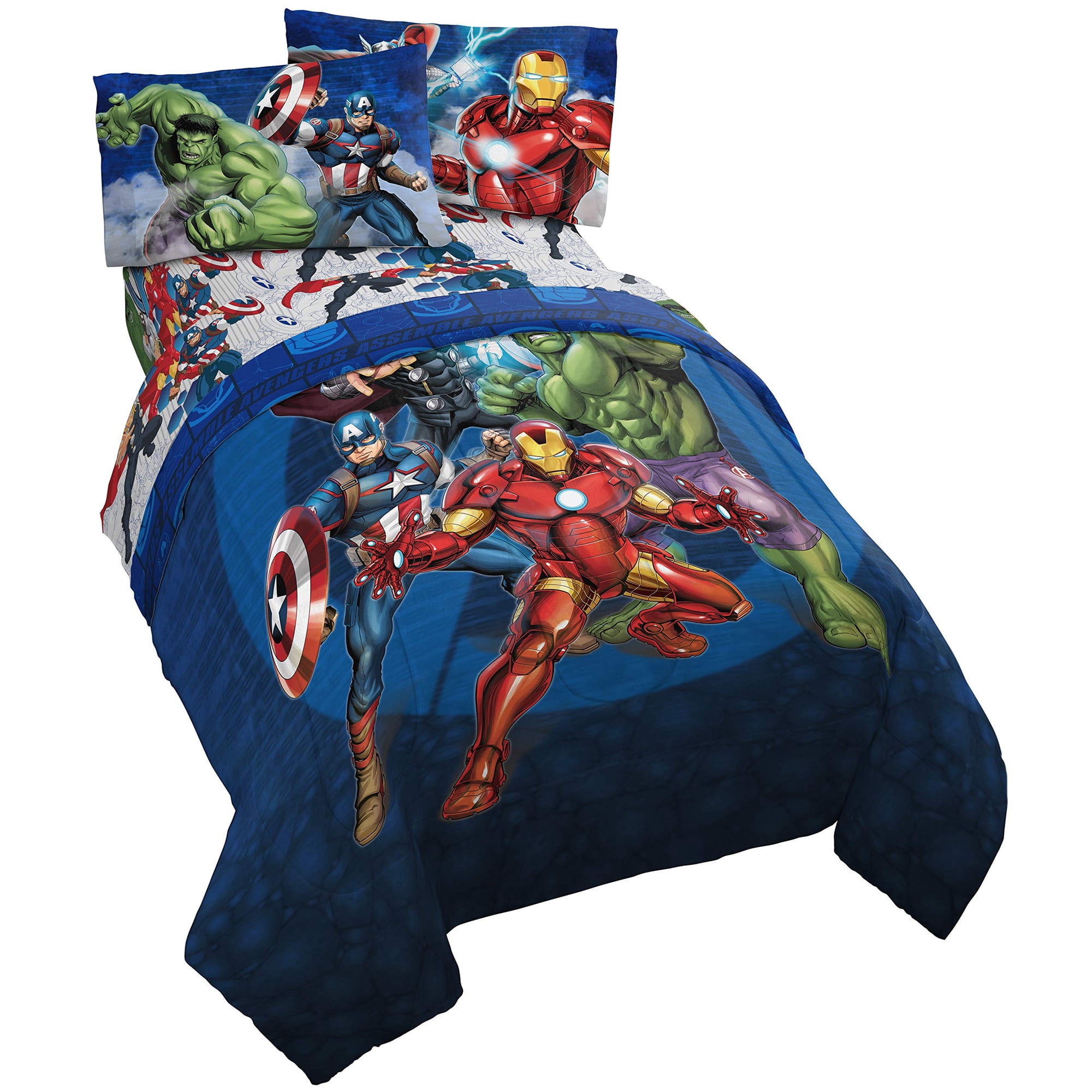 Jay Franco - Juego De Cama Marvel Avengers Completo Con Edredón Y Sábana