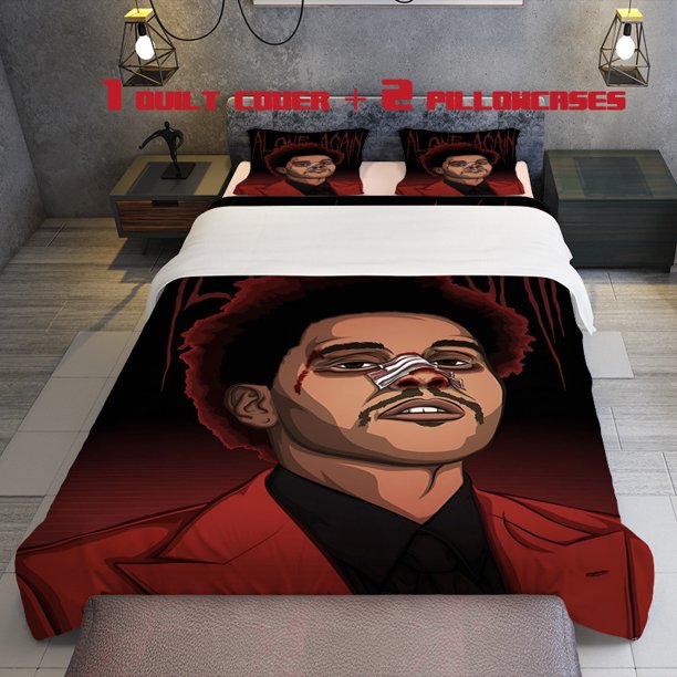 3Pcssalone Again Themed Printed Three Piece Bedding Set Soft Quilt Cover And Two Pillowcases