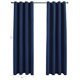 thumbnail image 5 of Cortina Blackout vidaXL Azul Marino Tela 137x160 cm (2 Piezas), 5 of 9