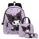 thumbnail image 1 of 3PC-SET Printing Peripheral Sanrio Kuromi Backpack Student School Bag Pencil Case Bag Mochila Boys Girls Anime kawaii Cartoon, 1 of 3