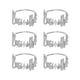 thumbnail image 1 of 6 Piezas Servilletas Hebillas Adorno Redondo Decorativo Para Decoración De Banquete De Vacaciones Argent, 1 of 2