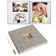 thumbnail image 2 of Álbum de fotos autoadhesivo scrapbook álbum para imágenes,40 páginas cubierta de lino con ventana de pantalla DIY libro de fotos,Regalos ideales para viajes familiares boda bebé, 2 of 3