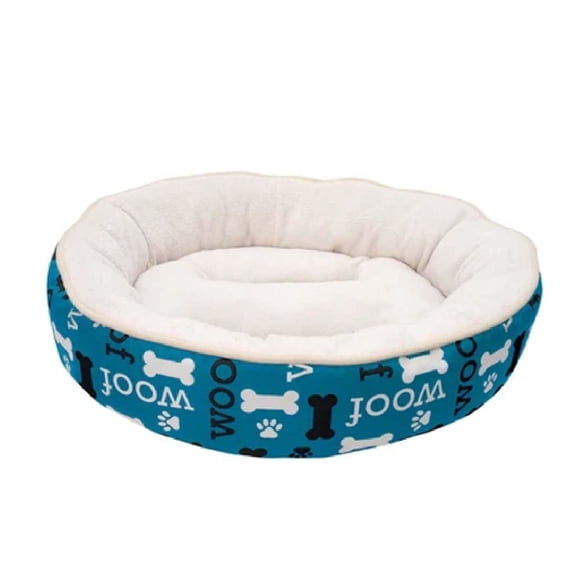 Cama para Perros Redonda Woof 53 Cm Dogit Dreamwell Azul