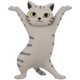 thumbnail image 1 of Porta bolígrafos ATHAND Gato bailarín gris, 1 of 7