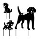 thumbnail image 5 of Adornos De Estacas De Silueta De Perro Negro Acrílico De 3 Piezas Para El Arte Del Jardín Del Patio De Césped, 5 of 5