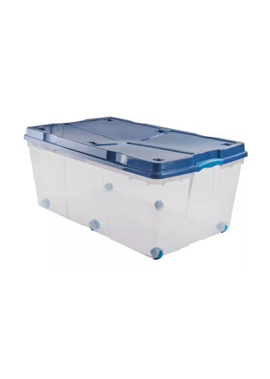 Genérico - Caja Organizador 100 Litros Ruedas Agua Rollbox