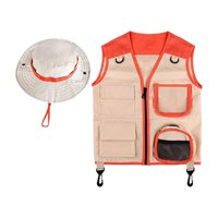 Magideal - -Conjunto De Disfraces Para Niños, Chaleco Y Sombrero Para Cosplay De Fiesta De Halloween, Accesorios Para Disfraces De Patio Trasero Para Niños, Niña Rojo
