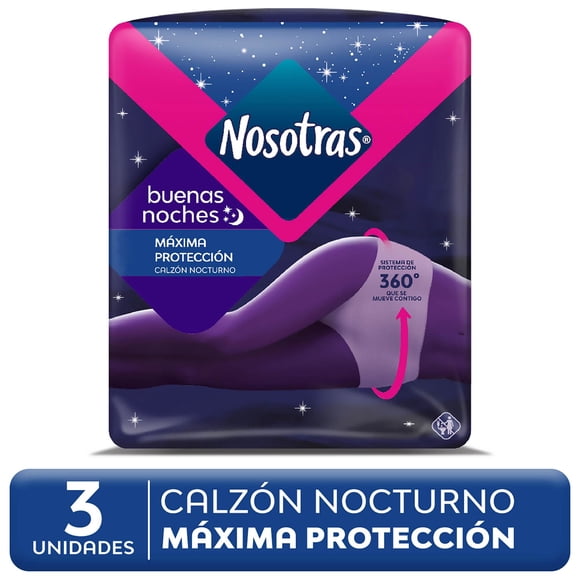 Calzón Nocturno Buenas Noches Talla S, 3 Un