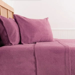 Mashini - Sábana Sherpa Lisa 1.5 Plazas Violeta